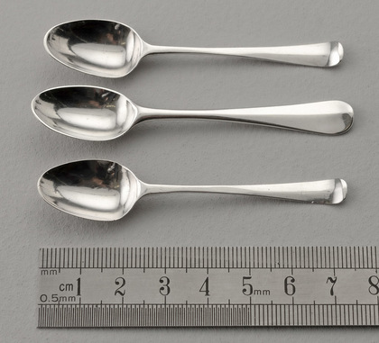 A Collection of 3 18th Century Miniature Toy or Snuff Spoons - Christian Hillan